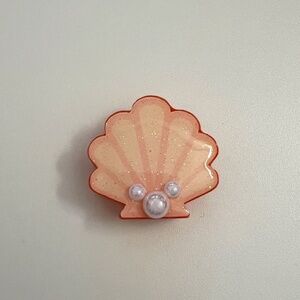 Disney Sea Shell Orange Straw Charm